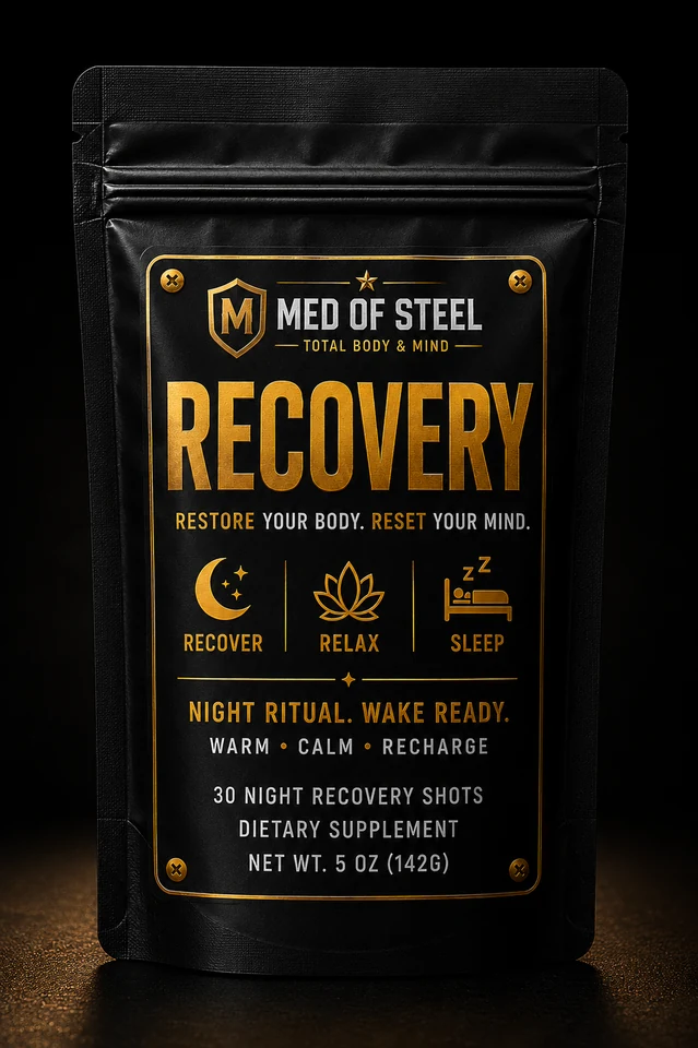 MED OF STEEL RECOVERY warmer nighttime ritual pouch
